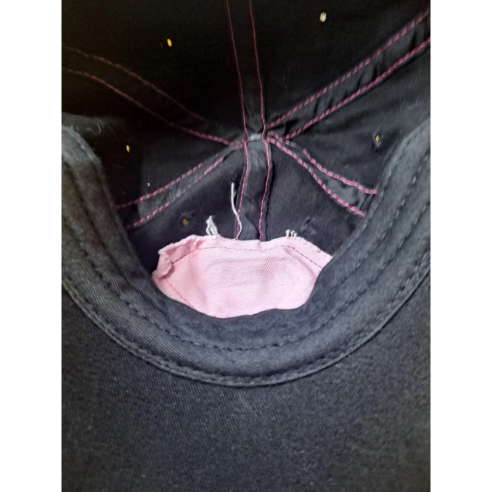 Super Girl Black Pink Baseball Cap Hat Hearts Logo Girl's Youth‎
